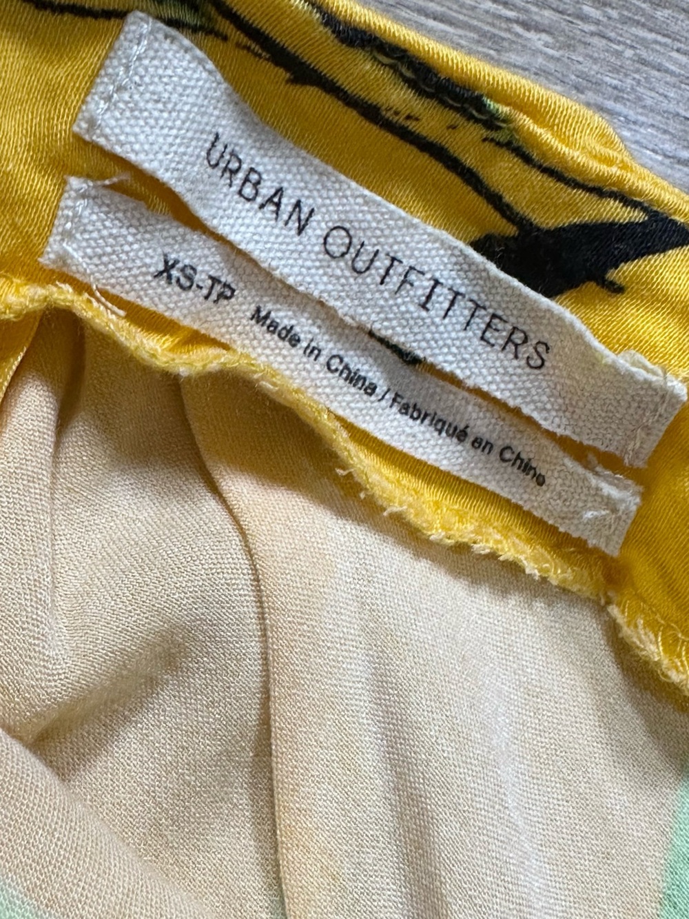 •SOLD• Urban Outfitters Yellow Tropical Floral Print Cut Out Mini Dress - Picture 11 of 16
